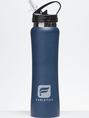 FABLETICS  blue peacock stainless water bottle NEW